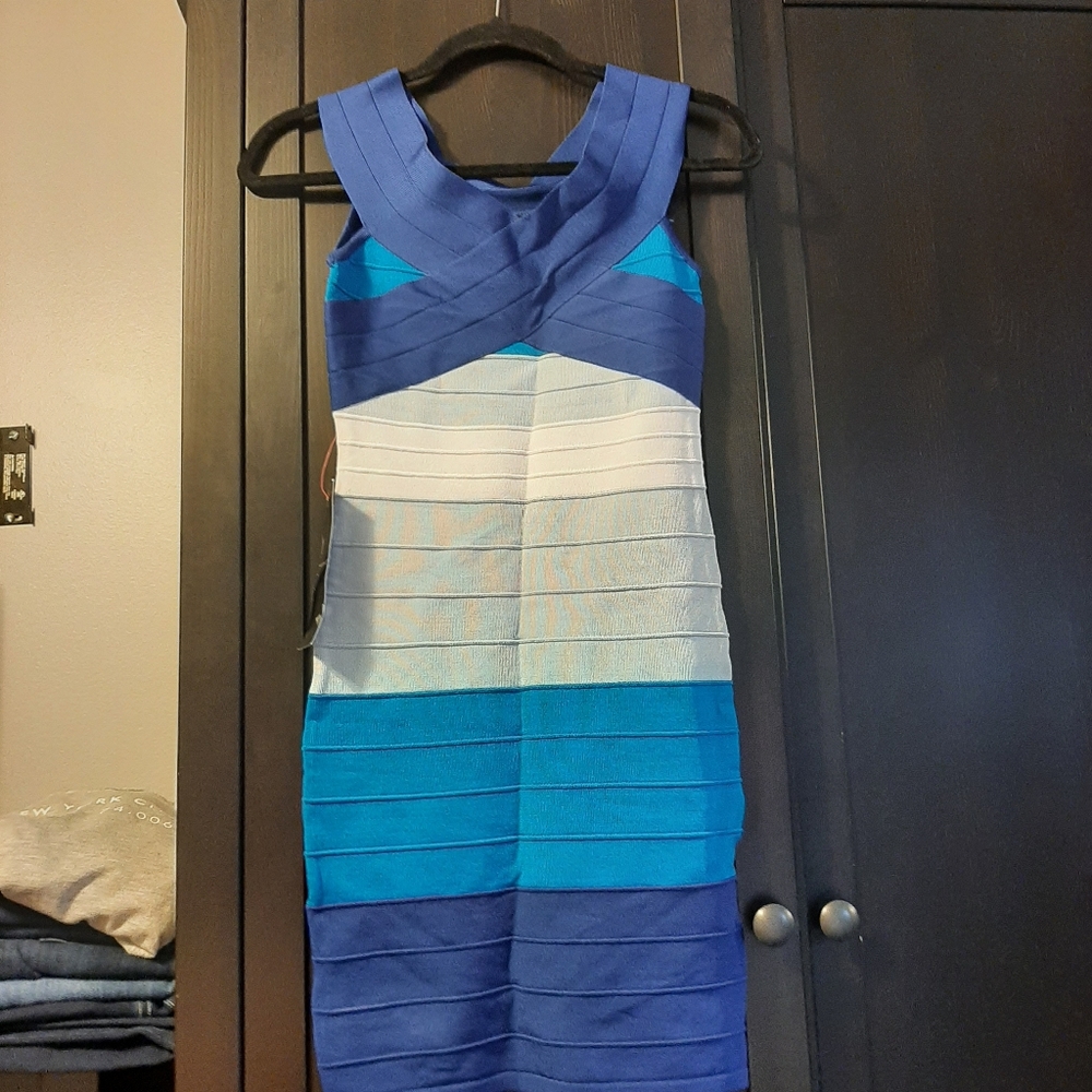 Blue Bebe Bandage Dress new with tags